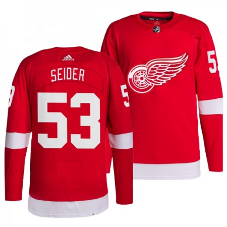 Detroit Red Wings Hockeydrakt Moritz Seider 53 Rød Adidas Authentic - Herre
